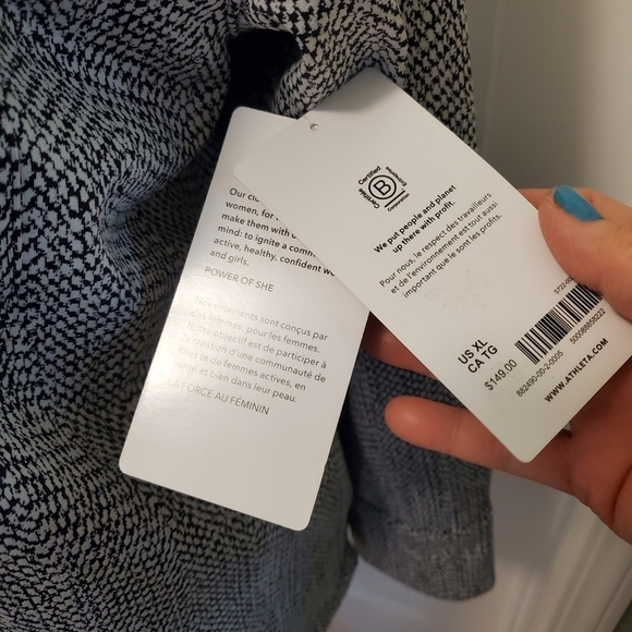 NWT Athleta Black & White Textured Shirt Jacket Size XL, Retail $149.00, Casual - Picture 4 of 12